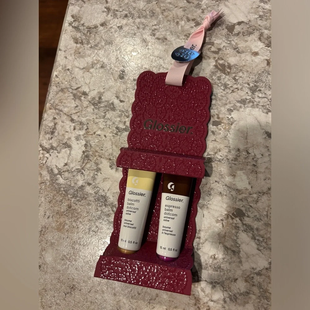 Glossier Limited Edition Balm Dotcom Biscotti & Espresso Duo Set